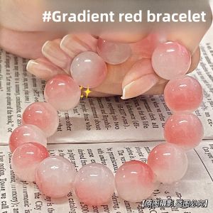 Girls Gradual Color Change Buddha Beads Bracelet Wristband Flexible Easy to Wear Children Play with It Primary School Students