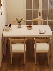 Homelife Nordic Dining Table Water Oil Resistant Dining Table Dining Desk Dual-Use Table Large Group Dining Table