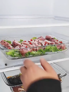 MISN Microwaveable Glass Baking Tray for oven Thickened Glass Baking Dish Oven Bakeware With Handle