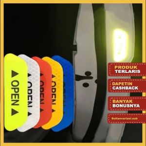 4Pcs Sticker Reflektor Open Pintu Mobil