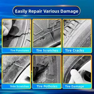 MONLEYTA | Germany Car Tire Repair Glue Side Injury Crack Wall Breakage Glue Powerful Soft Filling Adhesive For Truck Rubber Scratch Repair Tool