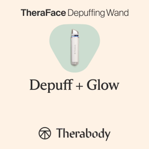 Therabody TheraFace Depuffing Wand – Cold and heat skincare treatment to depuff and glow ice roller face roller and eye massager for dark circles and radiant skin White