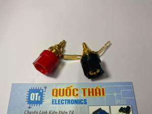 Cọc loa văn đơn đỏ đen xi mạ 301