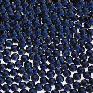 Swarovski Elements Crystal Blue Latin Dance Costume DIY Drill Flat Bottom Exam Performance Clothes Fashion Jewelry Accessories