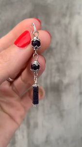 ต่างหูแฮนด์เมดสไตล์ Kalindi Boho ต่างหู Chrysocolla ต่างหูสไตล์เรโทร ต่างหูสไตล์โบฮีเมียน ต่างหูหินธรรมชาติ ต่างหูสไตล์วิคตอเรียน