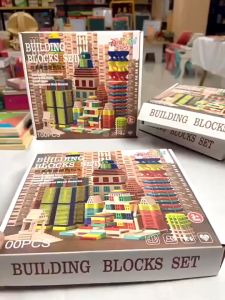 Mainan Edukasi Kayu 100pcs Wooden Building Blocks Domino Toys for Stacking High Play MK914