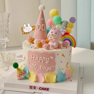 2025 Snake Baby Cake Decoration Moon Birthday Party Sweet Table Decoration Boy Girl Full Month Hundred Days Ornament