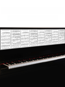 New Love Music Score Clip 8-Page Piano Score Clip A4 Adjustable Score Expanding Eight Pages Score Clip Black File Folder