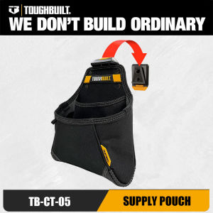 TOUGHBUILT TB-CT-05 ClipTech Supply Pouch Kickstand No-Snag Hidden Seam Heavy Duty for Fasteners Construction Worker