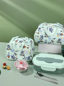 Hộp cơm inox cao cấp nhiều ngăn tặng thìa đũa LILA HC3NPASTEL178