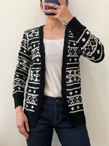 ●ECLAIRE● 0IS Cardigan Kardigan Outer Luaran Knit Rajut Motif etnik tribal Kasual Casual Santai Kerja