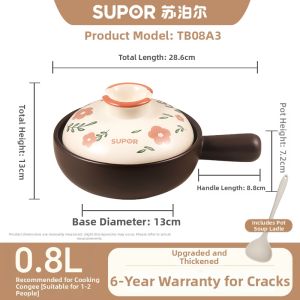 Supor | Household Heatproof Crack-Resistant Small Clay Pot