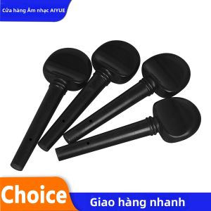 IRIN | Bộ 4 Chốt Đàn Cello Đã Được Khoan Sẵn Chất Liệu Gỗ Mun Cổ Điển Thay Thế Chốt Chỉnh Âm Cho Đàn Cello Cỡ Đầy Đủ Phụ Kiện Đàn Dây.