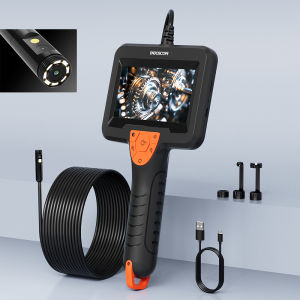 Camera Nội Soi Cầm Tay 4.3 IPS Dual/Single 8MM Đầu Dò Kiểm Tra Đường Ống Ô Tô Chống Nước Borescope Có Đèn LED Cho Hệ Thống Ống Nước