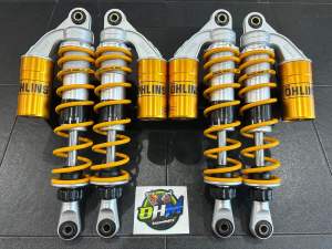 โช๊คหลัง โอลิน ระบบแก๊สแท้  (งาน1ต่อ1 งานเกรดตัวเเพง) สำหรับใส่ เวฟ ได้ทุกรุ่น รับประกัน เเตก รั่ว 6 เดือน สูง330มิล