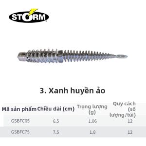 Mồi Mềm Dài Đuôi Ốc Vặn Dành Cho Cá Bống Sọc Cá Trê Cá Chép