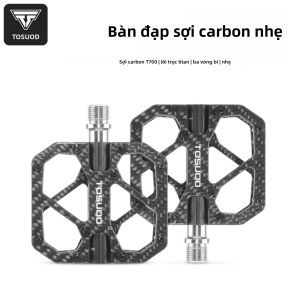 TOSUOD | Bàn Đạp Xe Đạp Bằng Sợi Carbon TOSUOD T700 Với Trục Titan Và 3 Vòng Bi Bàn Đạp Phẳng Chống Trượt Nhẹ Cho Xe Đạp Đường Trường MTB