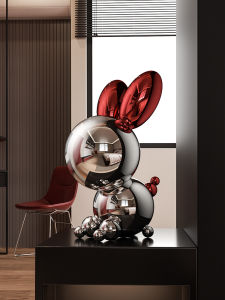 Luxurious Red Stainless Steel Desktop Ornaments Living Room TV Cabinet Decorations Home Accessories Car Dashboard Decorations