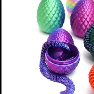 Bandai | 6pcs/set 3D Printed Snake Surprise Egg Decoration Flexible Joints The Best Gift for 3D Printing Enthusiasts