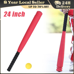 Kids Foam Baseball Bat and Ball 24 Inch Lightweight Safe Toy EVA Softball Bat T Ball Bat for Indoor Outdoor Learning Game Playing