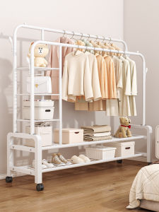 ตู้เสื้อผ้าแบบตั้งได้สองแท่ง ง่ายต่อการใช้งาน สำหรับห้องนอน อเนกประสงค์ ชั้นวางเสื้อผ้าในร่ม ตู้เสื้อผ้าสำหรับใช้ในบ้าน จัดระเบียบและเก็บเสื้อผ้าได้ดี