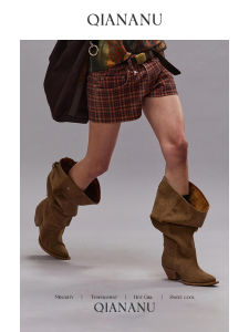 รองเท้าบู๊ทหัวแหลมสไตล์วิสโคสสีน้ำตาลสไตล์อเมริกันสำหรับผู้หญิง รองเท้าบู๊ทหุ้มข้อสูงแบบลำลองสำหรับฤดูใบไม้ผลิและฤดูใบไม้ร่วง