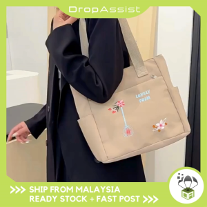 DROPASSIST 2354 Large Capacity Women Handbag Embroidered Shoulder Bag Beg Tangan Perempuan Wanita
