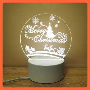 Đèn ngủ để bàn trang trí noel giáng sinh đẹp rẻ hình 3D - quà tặng bạn công ty vô cùng ý nghĩa
