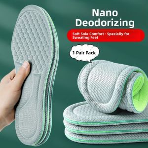 LINGMIAO | Anti-Odor Absorbent Breathable Nanotechnology Antimicrobial Sweat-Resistant Soft Sole Comfortable Insoles