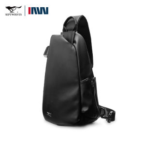SEPTWOLVES Trendy Cross Body Bag For Men Casual Large Capacity Waterproof Phone Pouch For Boys Travel Commuting Sports Cycling Biking