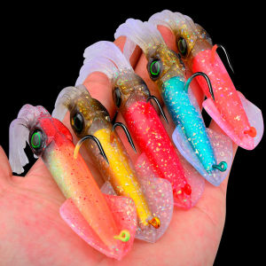 13.5cm Soft Lure Squid Skirts Bait 35.5g 47.2g Fishing Lure Octopus Boat Sea Fishing PVC Artificial Luminous Soft Bait Trolling