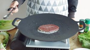 JinSports ถาดอบมัลติฟังก์ชั่น เคลือบกันติด - กระทะปิ้งย่างเกาหลี, กระทะทรงแบน, กระทะ, กะทะย่าง ย่างเนย ย่างเนื้อเสต็ก