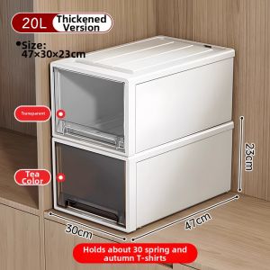 Household Drawer-type Thickened Transparent Storage Box