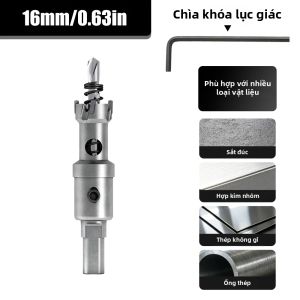 1 Máy Cắt Lỗ TCT 12-100mm Máy Cắt Lỗ Có Đầu Vonfram Cacbua Dùng Cho Kim Loại Thép Không Gỉ Thép Hợp Kim Cắt Khoan