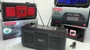 Fiata Portabel Wireless Speaker Solar Panel + Senter