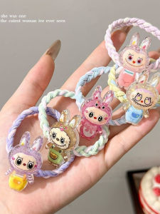 Adorable Cartoon Hair Ties Set of 6 High Elasticity Colorful Headbands for Girls Sweet Childrens Hair Accessories Korean Style