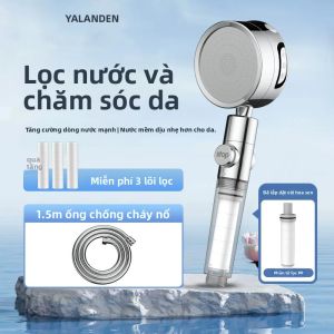YALANDENG | Đầu Vòi Sen Lọc Nâng Áp Loại Bỏ Clo Chăm Sóc Da Làm Sạch