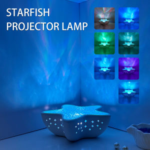 Starfish LED Table Lamp Aurora Projector Lamp Starry Sky Northern Light Bedside Lamps Bedroom Decoration Atmosphere Night Light