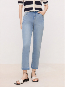 Koradior | High Waist Slim Fit Straight Leg Pants