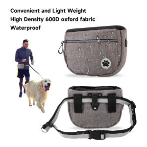 Easy to Carry Dog Food Container Dog Treat Pouch PortableTraining Pet Puppy Bag Food Snack Treat Pouch Waterproof oxford Cloth Automatic Closure Design Pets Bag