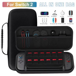Travel Carrying Case For NS Switch 2/Origin/OLED Game Accessories Shockproof Storage Portable Bags for NS2 with Game Cards Slots