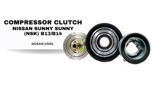 คลัชคอมแอร์ นิสสัน ซันนี่ B14 ร่องยื่น ลูกปืน NSK แท้ MGC0173 COMPRESSOR CLUTCH NISSAN SUNNY B-14 B13 ชุดครัชคอมแอร์ ชุดคลัตซ์ครบชุด