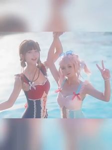 🫰🏻 Sweetie Store 🫰🏻 [ READY STOCK ] Women Lingerie Cosplay Swimsuit Set Maid Sleepwear Pink & Red