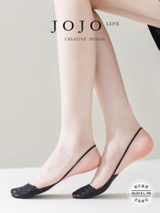 Invisible Half-Palm Socks Soft Non-Slip Shock Absorption Cotton Pad Comfortable JOJOS L. PD.ROE for Women Summer Boat Socks