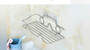 ชั้นวางสแตนเลส สีเงิน ชั้นวางของในห้องน้ำ ไม่ต้องเจาะผนังแบบติดผนัง แข็งแรง ทนทาน พร้อมจัดส่ง