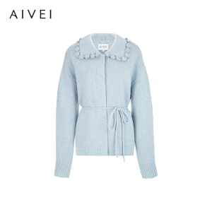 AIVEI | Gentle and Cute Crocheted Collar Knitted Sweater