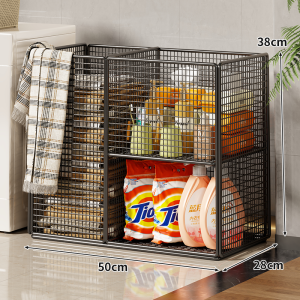 WUBUWEI | Bathroom Storage Shelf Laundry Cart Organizer