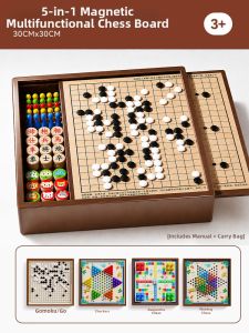 QILEYUAN | Magnetic Multi-Game Chess Board Puzzle Toy