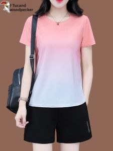 TUCANO Woodpecker Quick Dry Sports Set Womens Summer 2025 New Badminton Clothes Short Pants Casual Running Two Piece Set