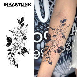 Flower temporary tattoo sticker waterproof magic tattoo lasts to 15 days fake tattoo semi permanent tattoo